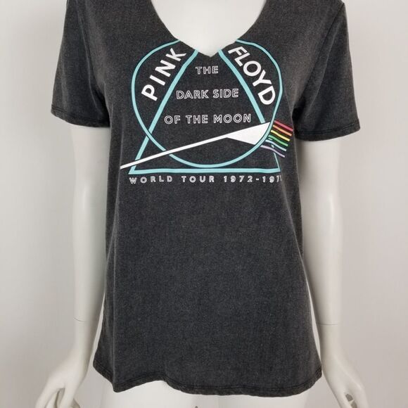Pink Floyd Graphic Choker V Neck T Shirt - Picture 3 of 7